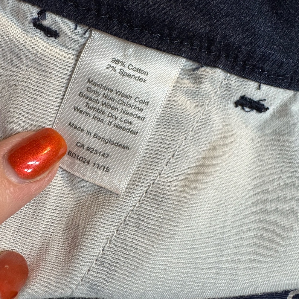 Talbot's Navy Sailboat-Print Shorts Size: 10 #H - Picture 8 of 8